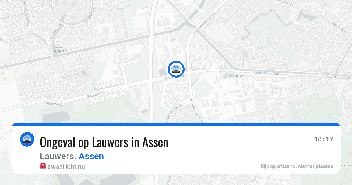 Ongeval op Lauwers in Assen — 2 mei 2026
