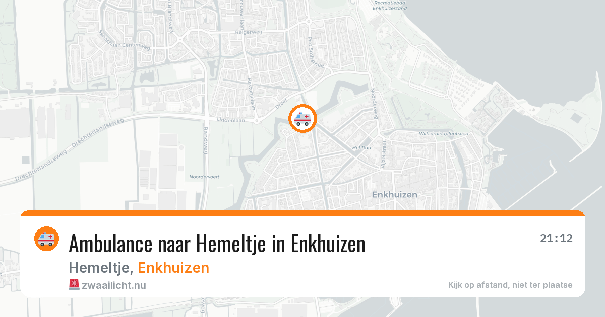 Ambulance naar Hemeltje in Enkhuizen — 17 mei 2026