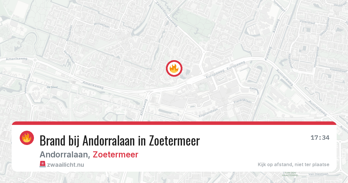 Brand bij Andorralaan in Zoetermeer — 27 mei 2026