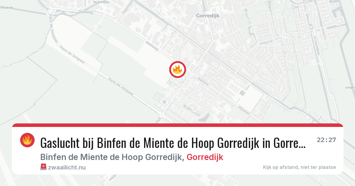 Gaslucht bij Binfen de Miente de Hoop Gorredijk in Gorredijk — 5 mei 2026