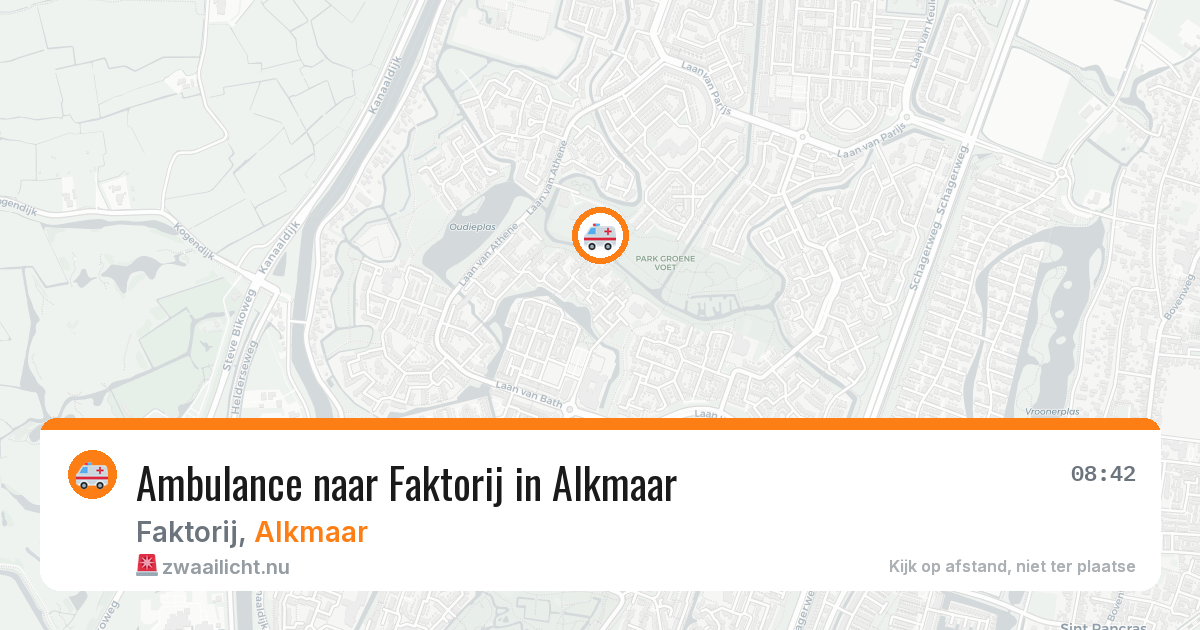 Ambulance naar Faktorij in Alkmaar — 19 jul 2026