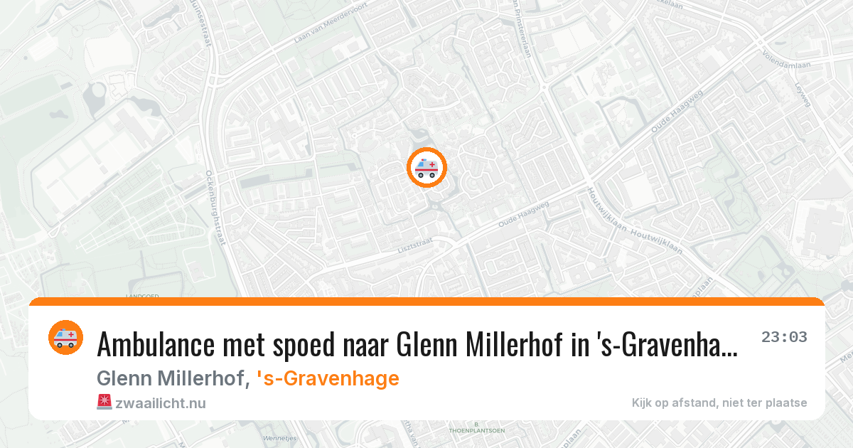 Ambulance met spoed naar Glenn Millerhof in 's-Gravenhage — 5 mei 2026