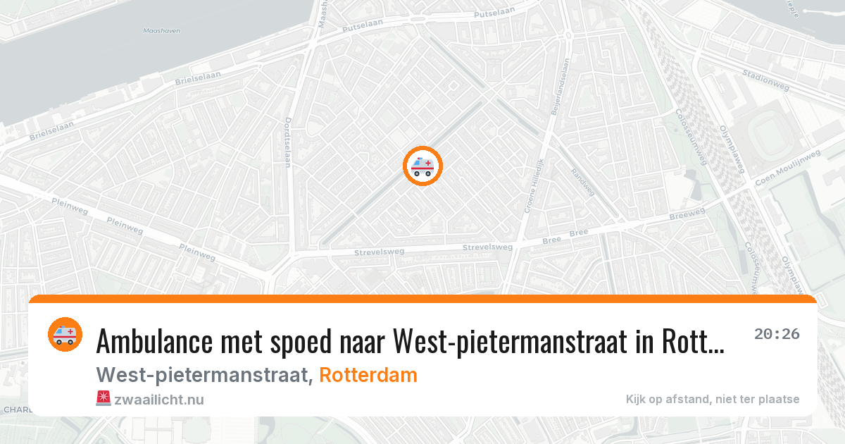 Ambulance met spoed naar West-pietermanstraat in Rotterdam — 22 jul 2026