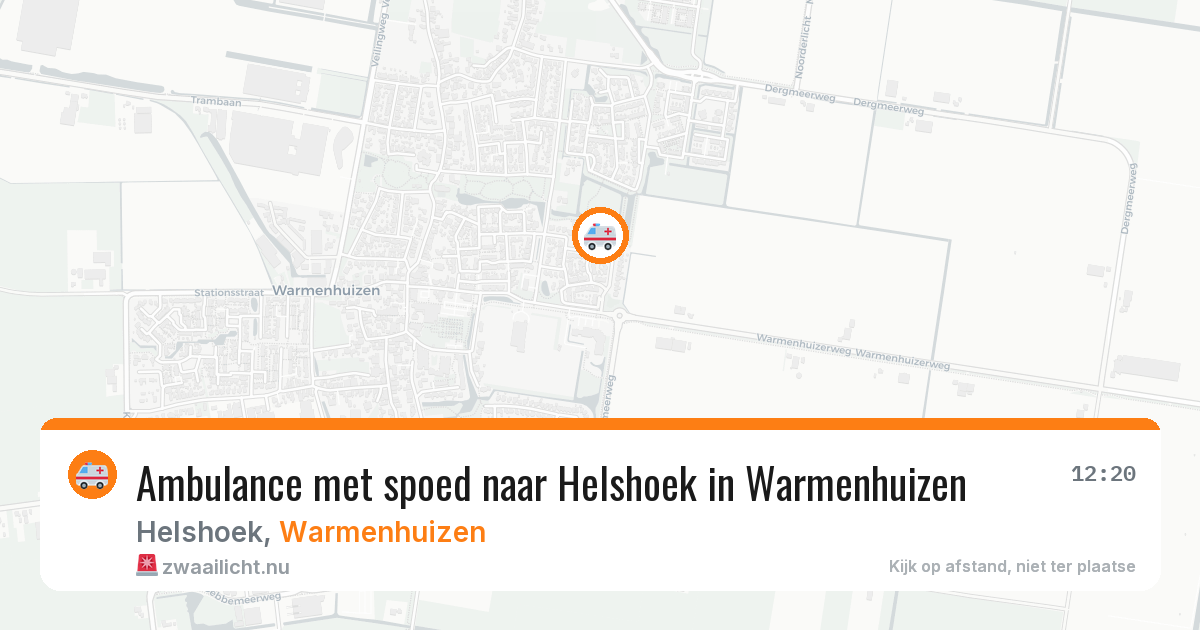 Ambulance met spoed naar Helshoek in Warmenhuizen — 22 jul 2026