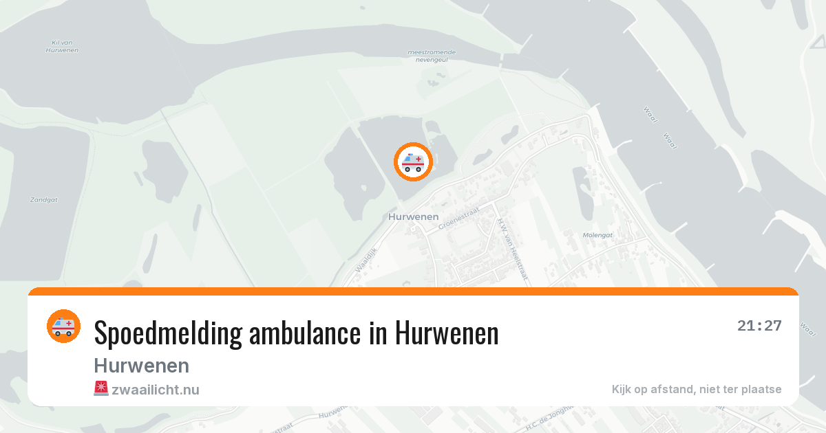 Spoedmelding ambulance in Hurwenen — 30 mrt 2026