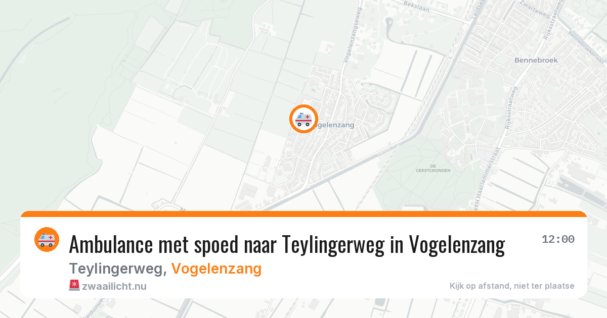 Ambulance met spoed naar Teylingerweg in Vogelenzang — 26 jan 2026