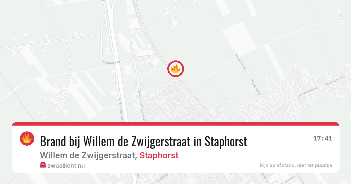 Brand bij Willem de Zwijgerstraat in Staphorst — 29 mei 2026