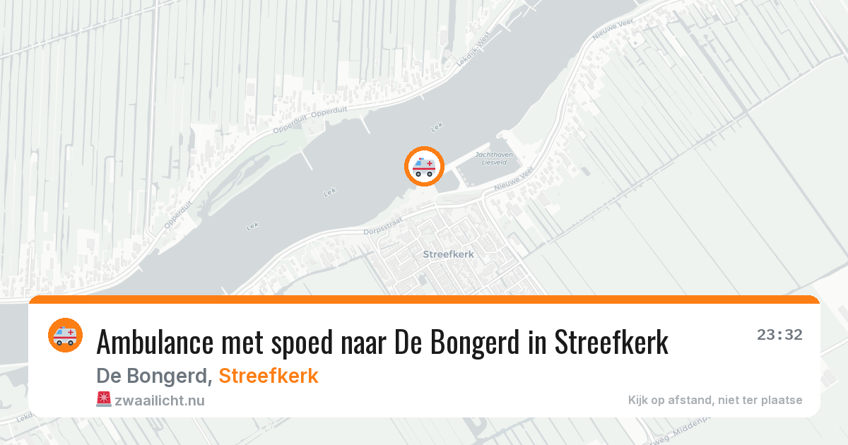 Ambulance met spoed naar De Bongerd in Streefkerk — 25 jan 2026
