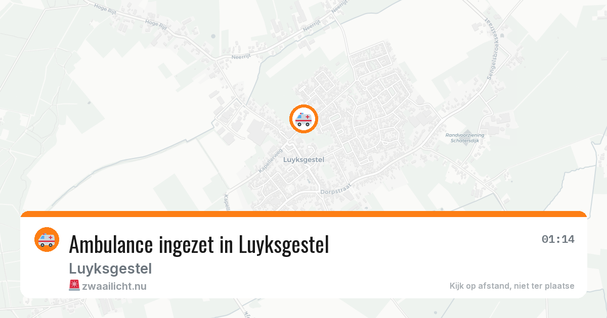 Ambulance ingezet in Luyksgestel — 10 jul 2026