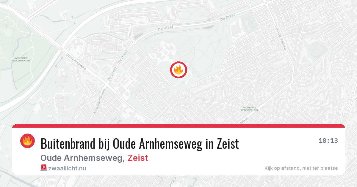 Buitenbrand bij Oude Arnhemseweg in Zeist — 14 mei 2026