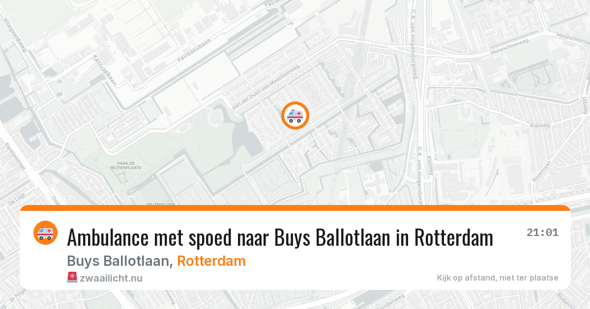 Ambulance met spoed naar Buys Ballotlaan in Rotterdam — 13 jul 2026