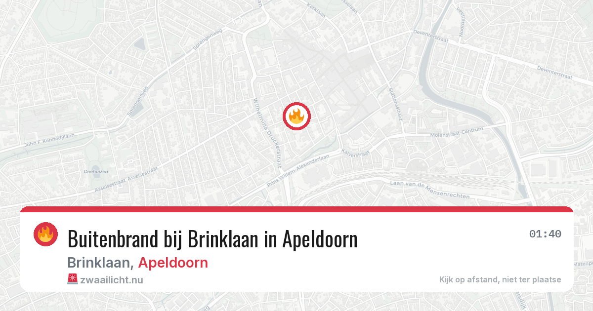 Buitenbrand bij Brinklaan in Apeldoorn — 12 jul 2026