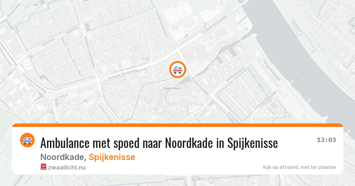 Ambulance met spoed naar Noordkade in Spijkenisse — 1 apr 2026