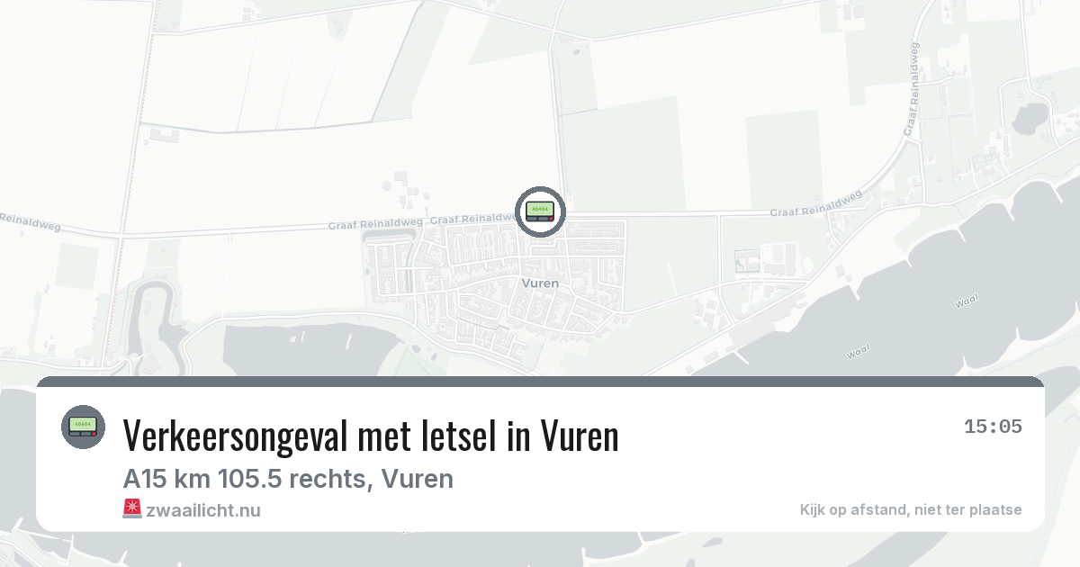 Verkeersongeval met letsel in Vuren — 18 jul 2026