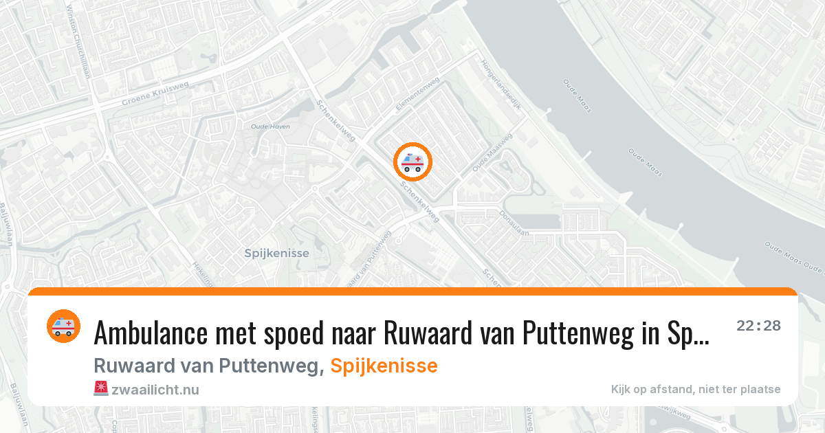 Ambulance met spoed naar Ruwaard van Puttenweg in Spijkenisse — 13 jul 2026