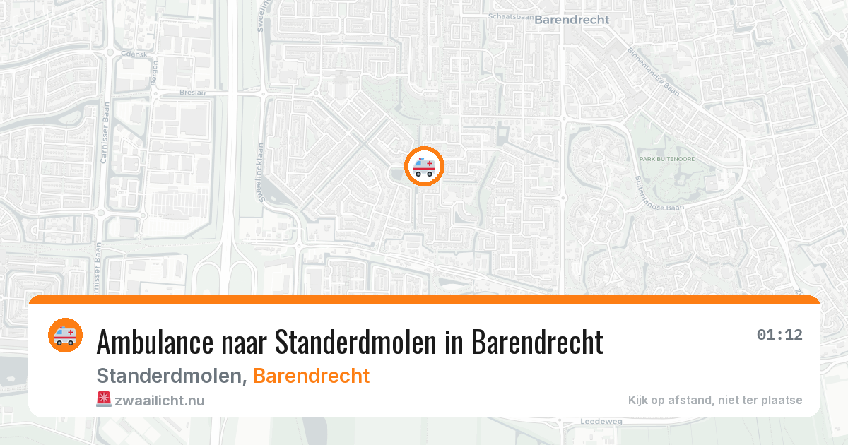 Ambulance naar Standerdmolen in Barendrecht — 24 jul 2026
