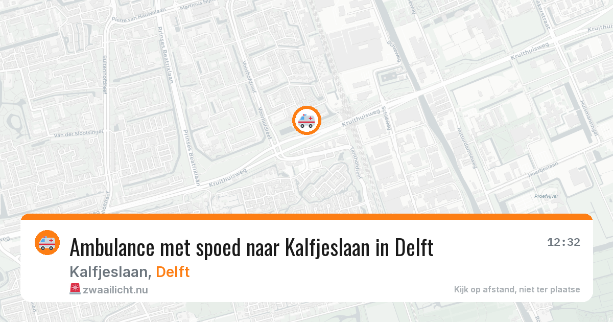 Ambulance met spoed naar Kalfjeslaan in Delft — 4 jun 2026
