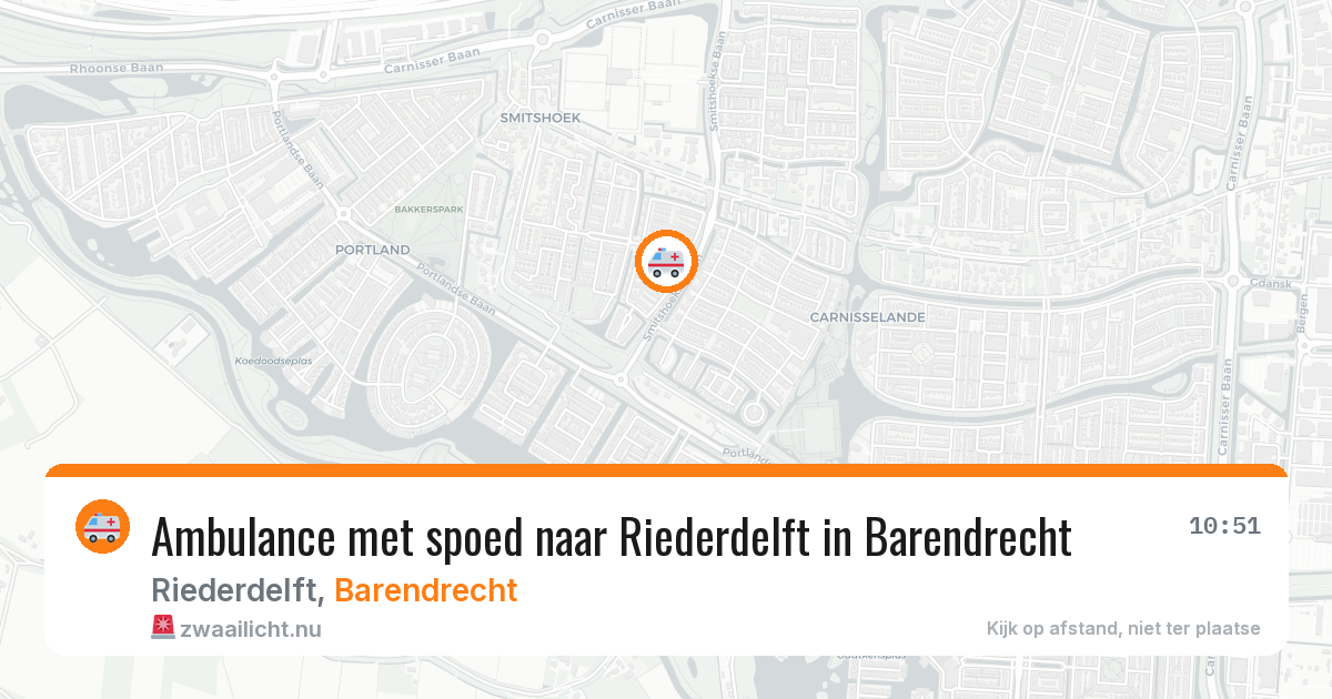Ambulance met spoed naar Riederdelft in Barendrecht — 28 mei 2026
