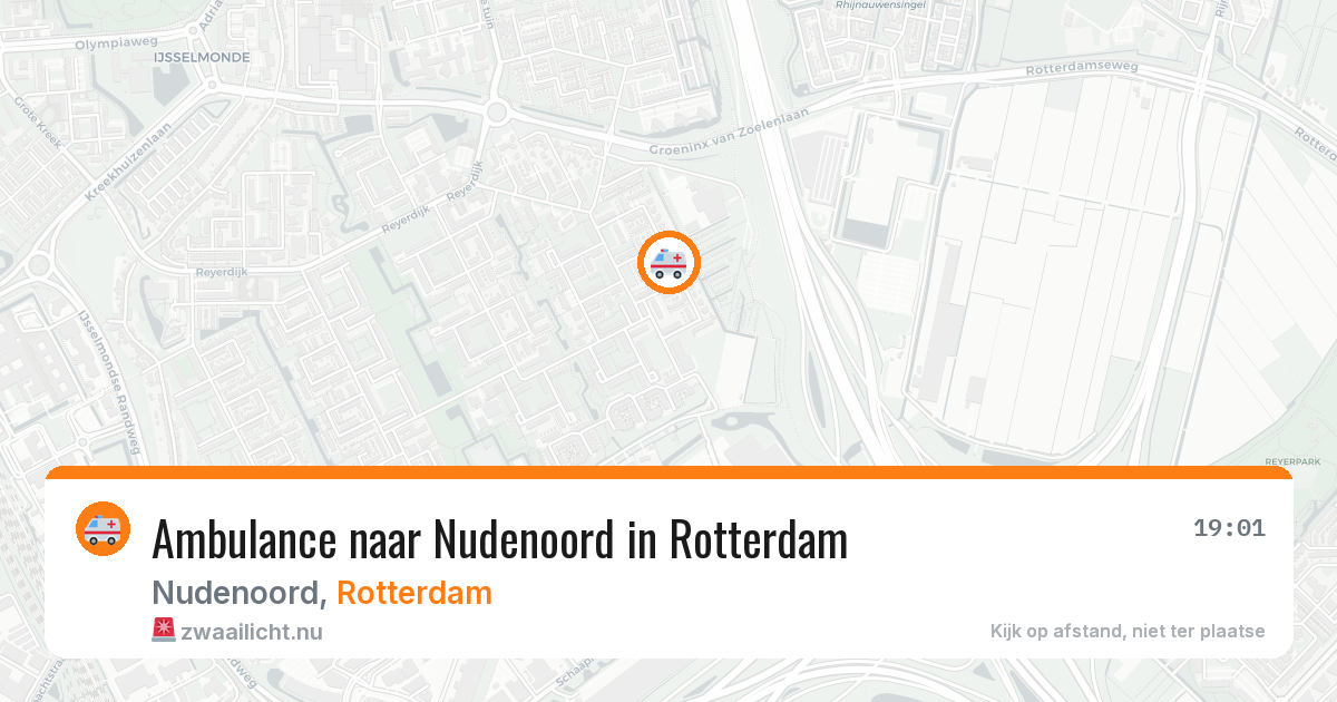 Ambulance naar Nudenoord in Rotterdam — 14 mrt 2026