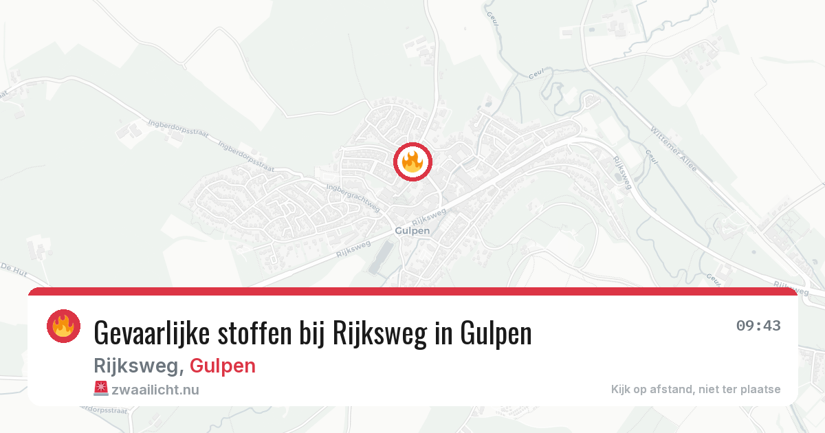 Gevaarlijke stoffen bij Rijksweg in Gulpen — 10 feb 2026