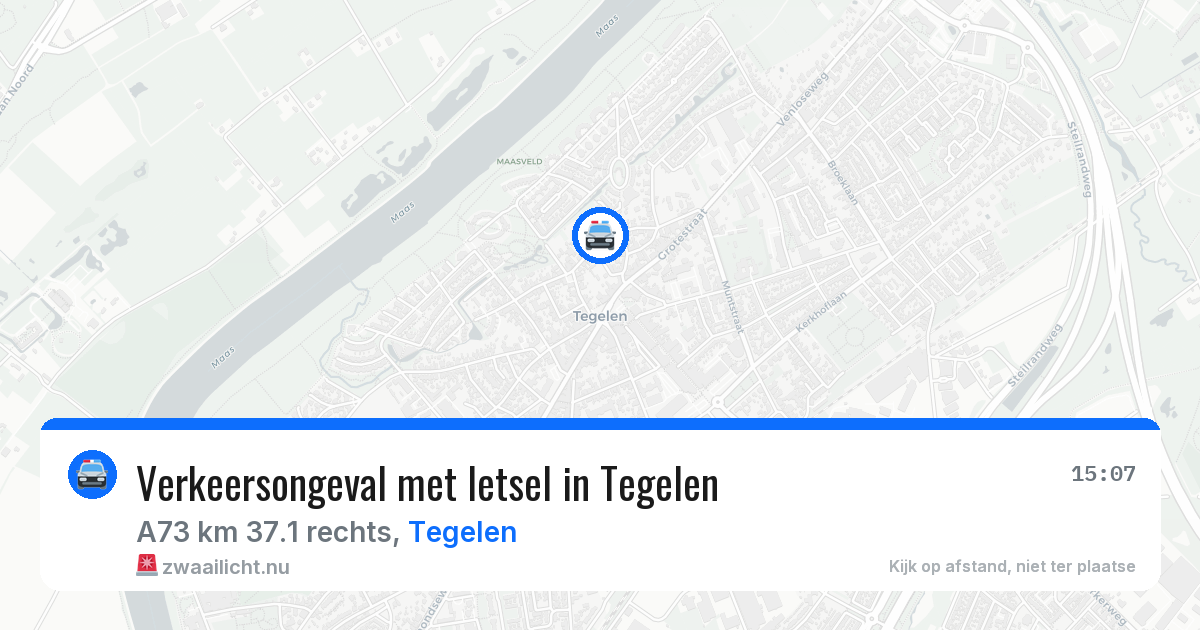 Verkeersongeval met letsel in Tegelen — 21 jul 2026
