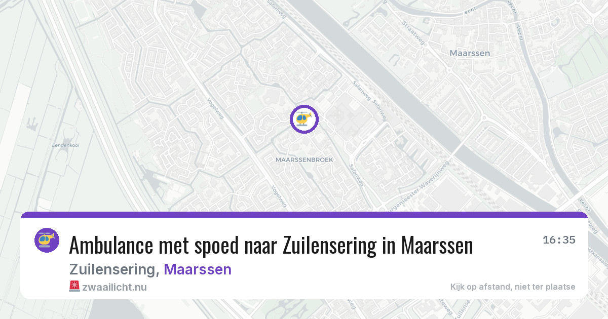 Ambulance met spoed naar Zuilensering in Maarssen — 8 mrt 2026