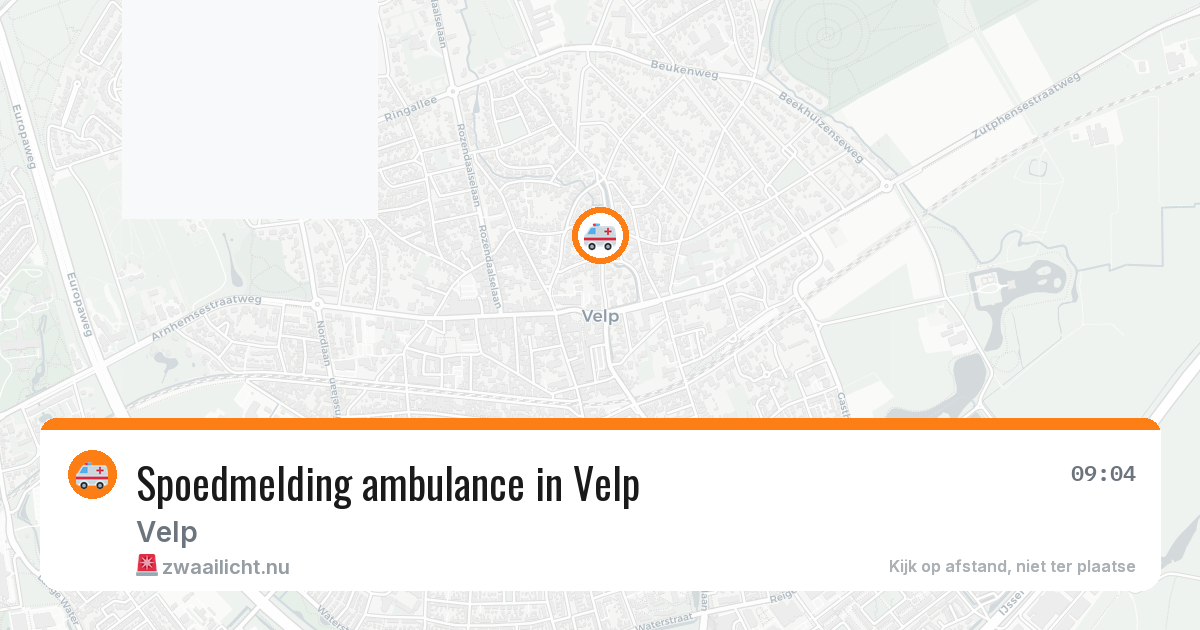 Spoedmelding ambulance in Velp — 9 jul 2026