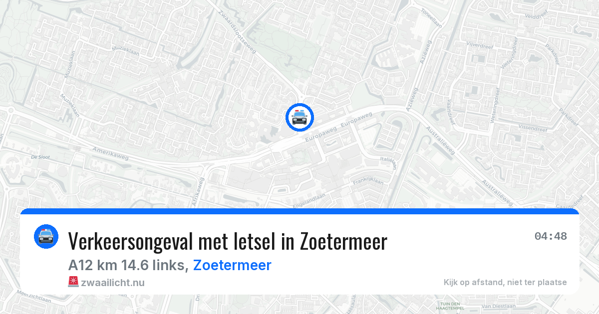 Verkeersongeval met letsel in Zoetermeer — 17 jul 2026