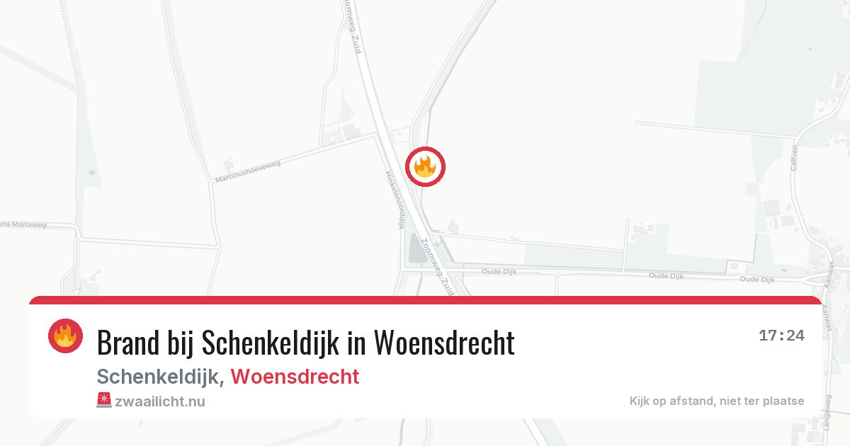 Brand bij Schenkeldijk in Woensdrecht — 19 mrt 2026