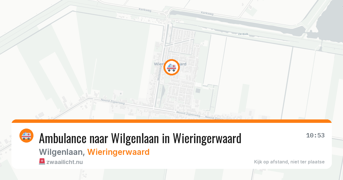 Ambulance naar Wilgenlaan in Wieringerwaard — 21 mrt 2026