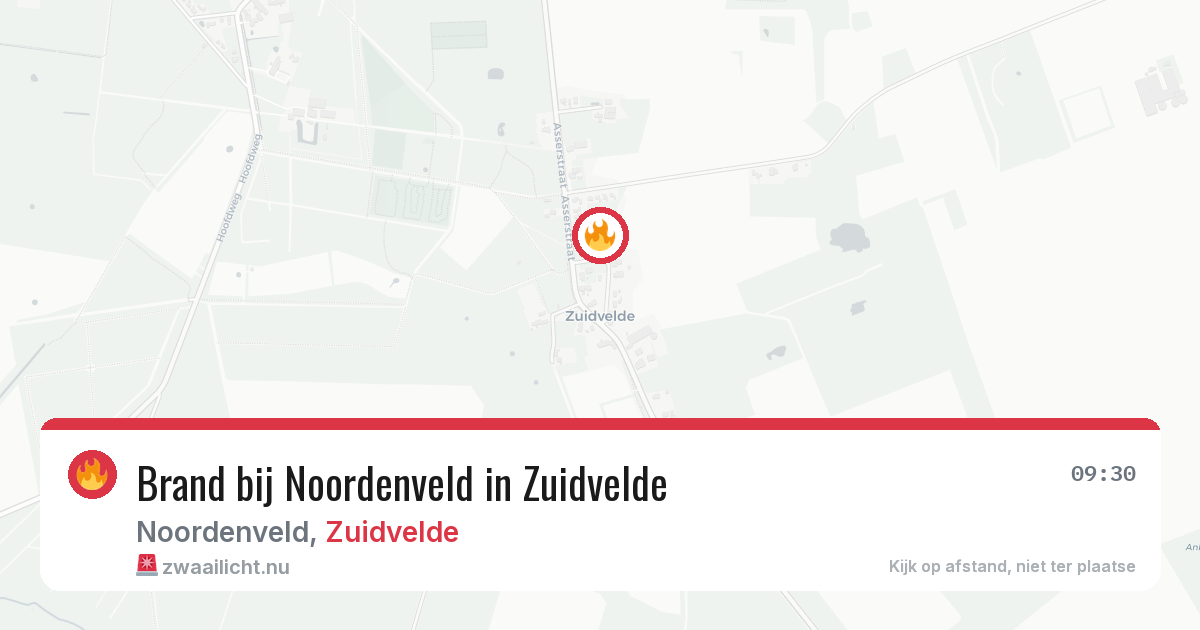 Brand bij Noordenveld in Zuidvelde — 24 jul 2026