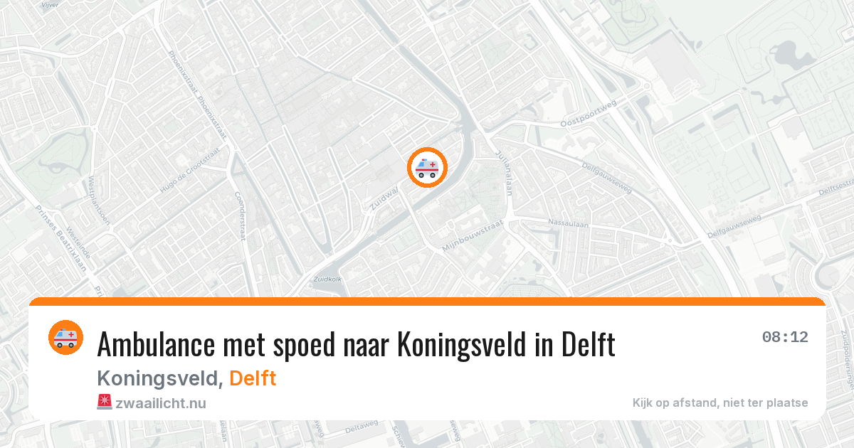 Ambulance met spoed naar Koningsveld in Delft — 21 jul 2026