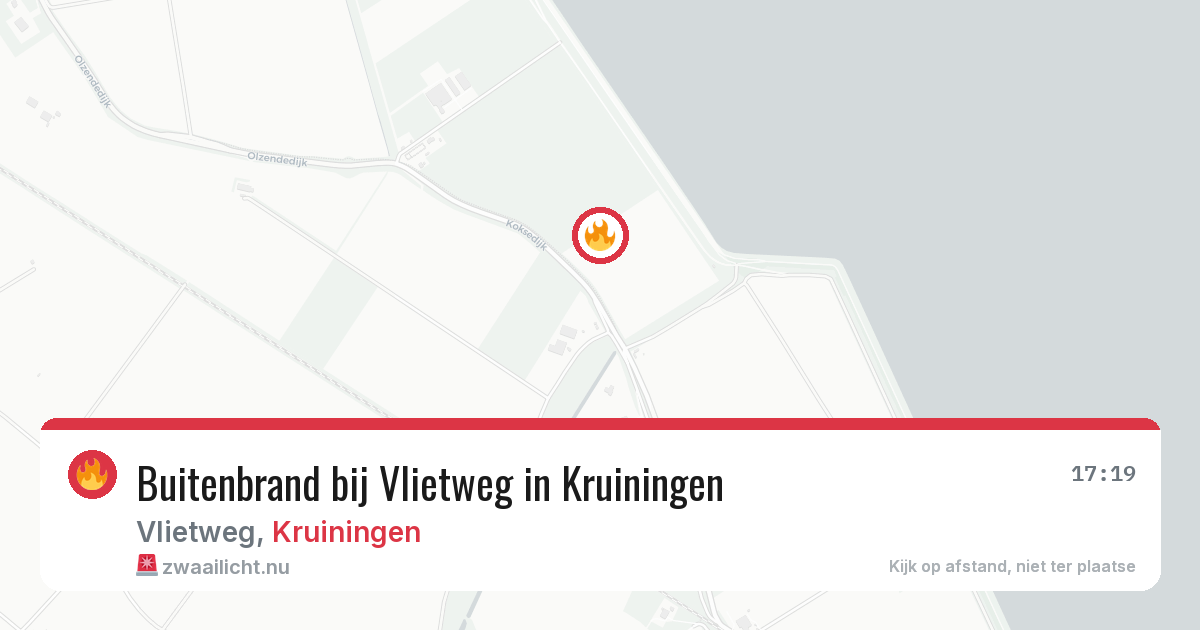 Buitenbrand bij Vlietweg in Kruiningen — 17 jul 2026