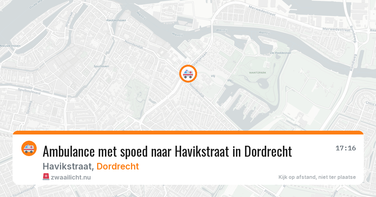 Ambulance met spoed naar Havikstraat in Dordrecht — 2 jun 2026
