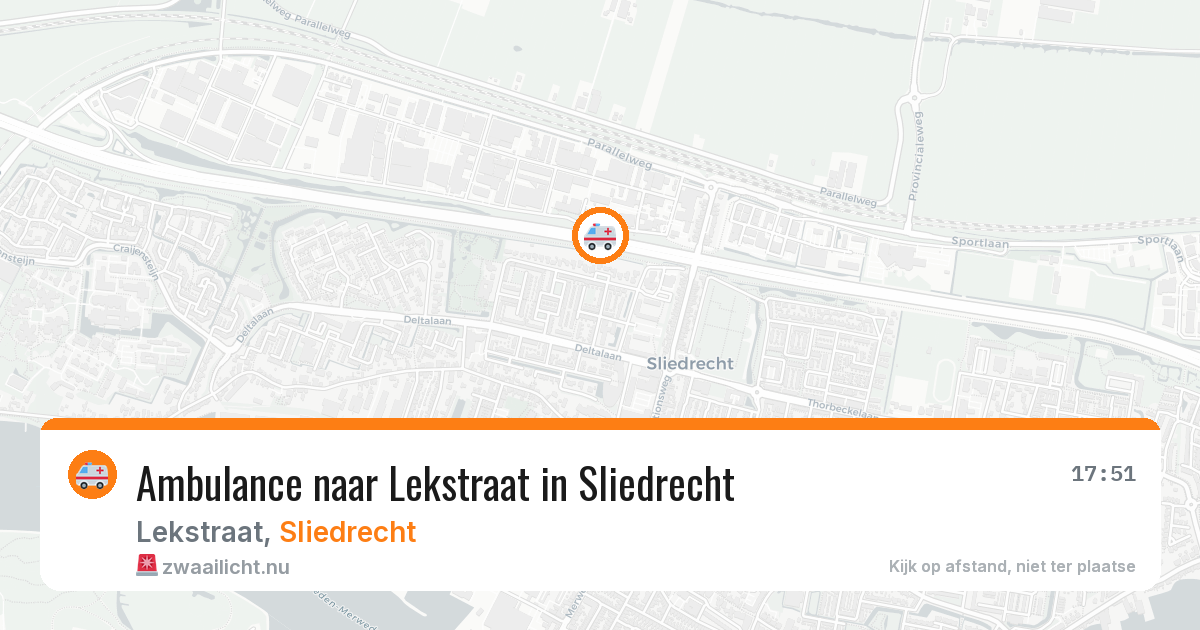 Ambulance naar Lekstraat in Sliedrecht — 23 jul 2026