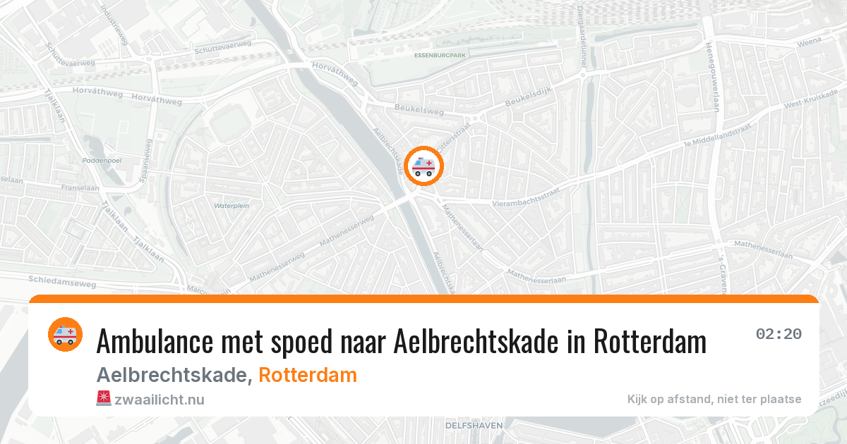 Ambulance met spoed naar Aelbrechtskade in Rotterdam — 15 jul 2026