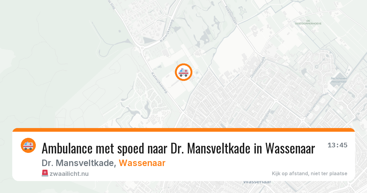 Ambulance met spoed naar Dr. Mansveltkade in Wassenaar — 25 mei 2026