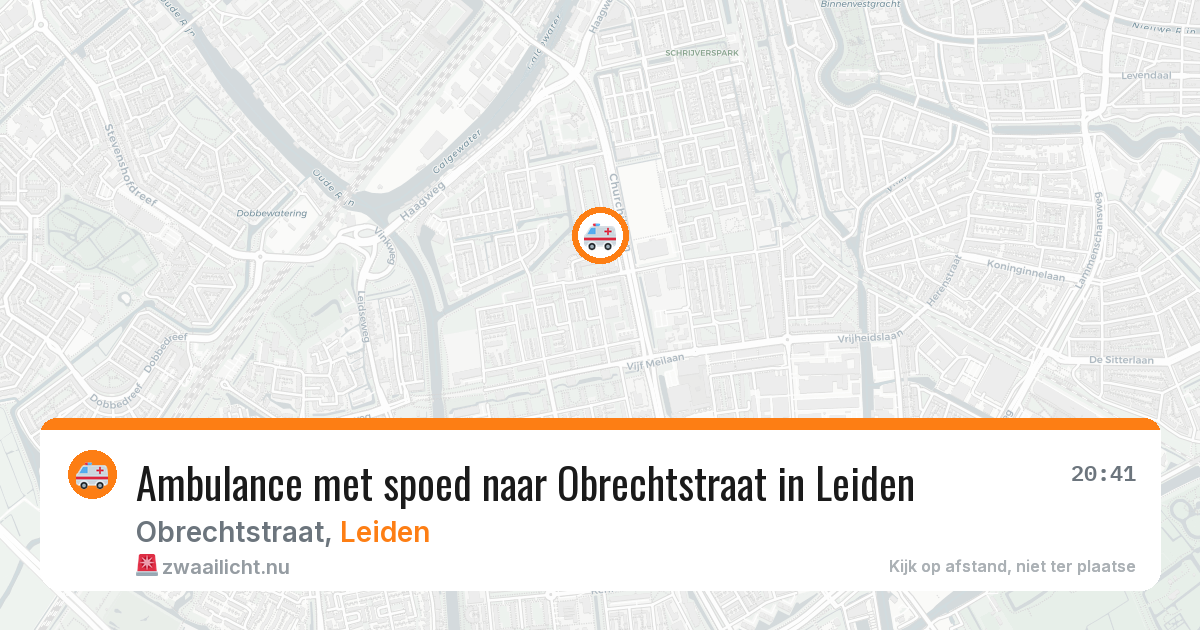 Ambulance met spoed naar Obrechtstraat in Leiden — 25 jan 2026