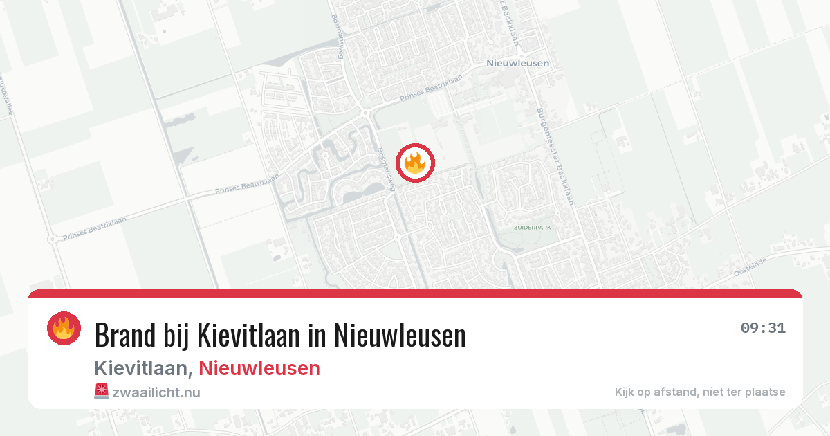 Brand bij Kievitlaan in Nieuwleusen — 17 jul 2026