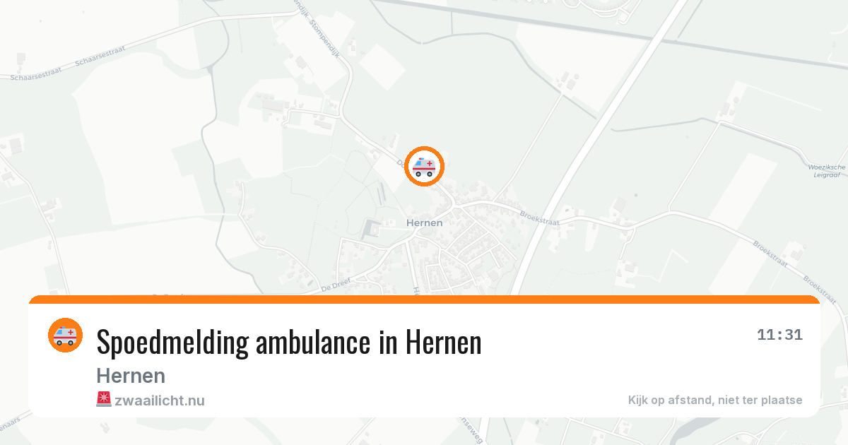 Spoedmelding ambulance in Hernen — 1 apr 2026