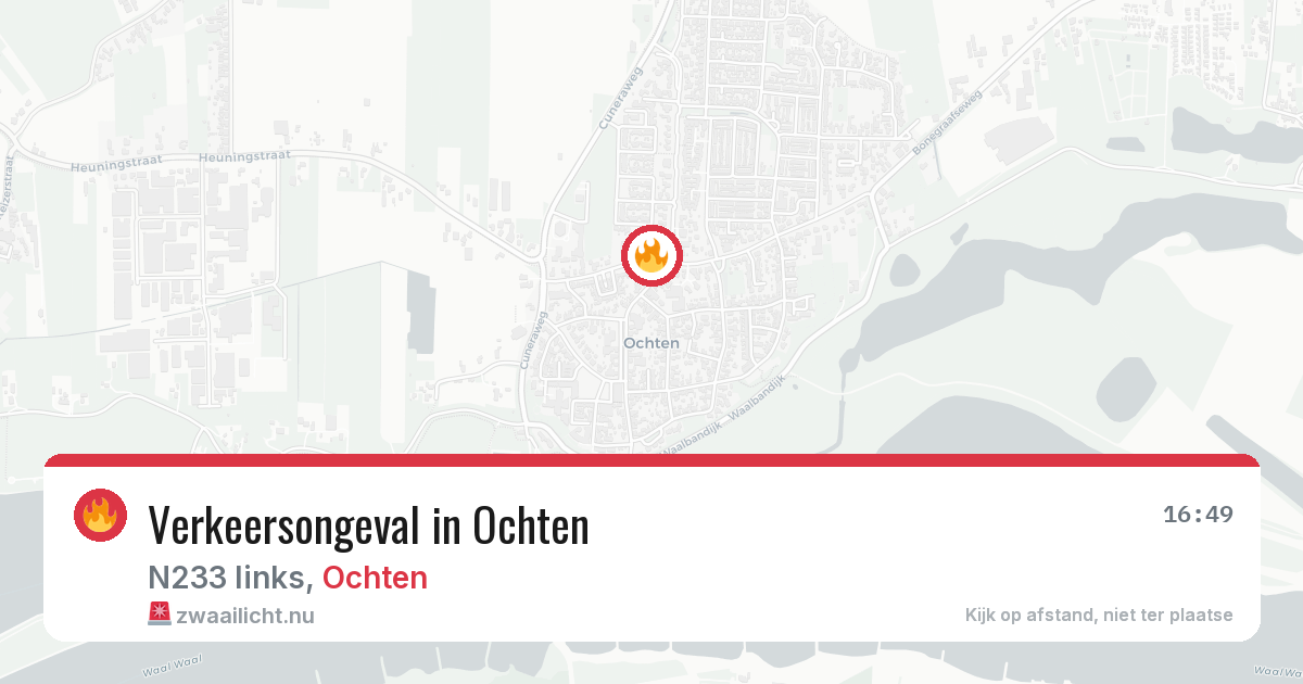 Verkeersongeval in Ochten — 14 feb 2026