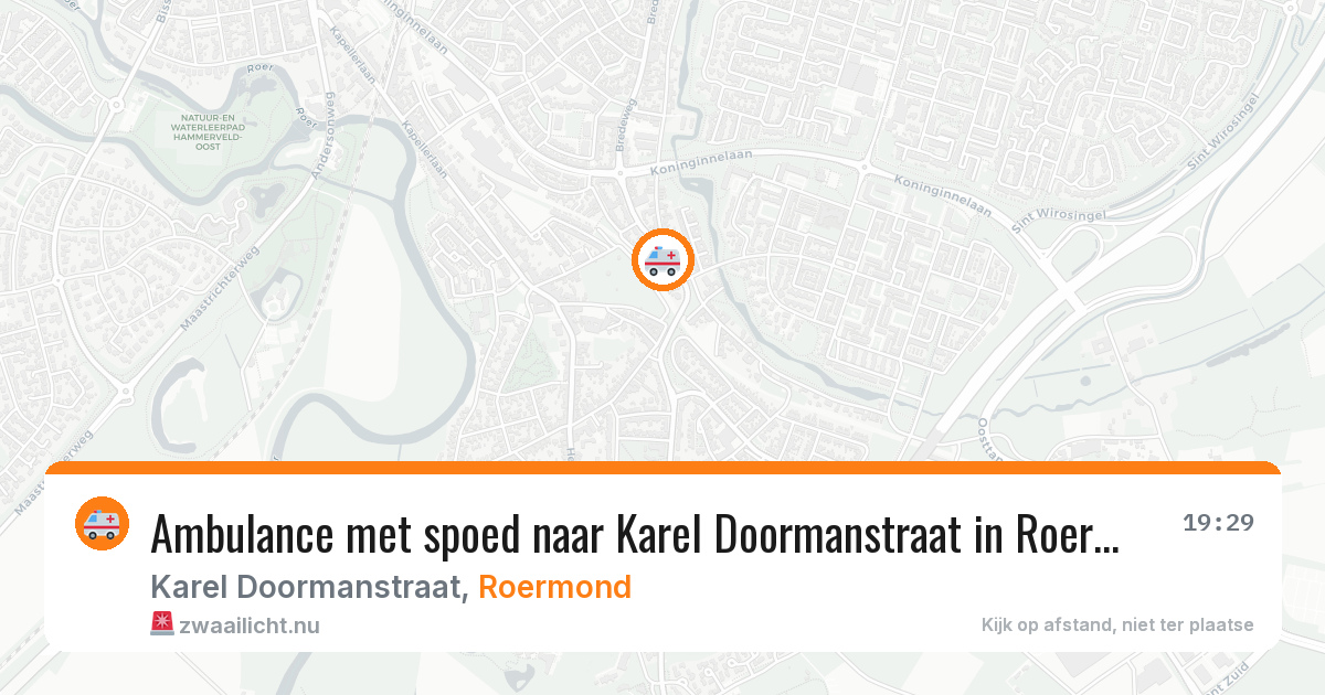 Ambulance met spoed naar Karel Doormanstraat in Roermond — 10 feb 2026