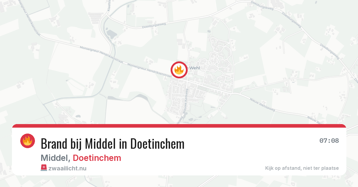 Brand bij Middel in Doetinchem — 7 mei 2026