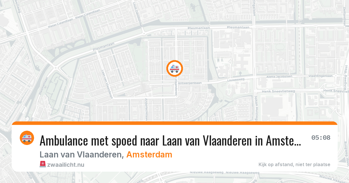 Ambulance met spoed naar Laan van Vlaanderen in Amsterdam — 11 jul 2026