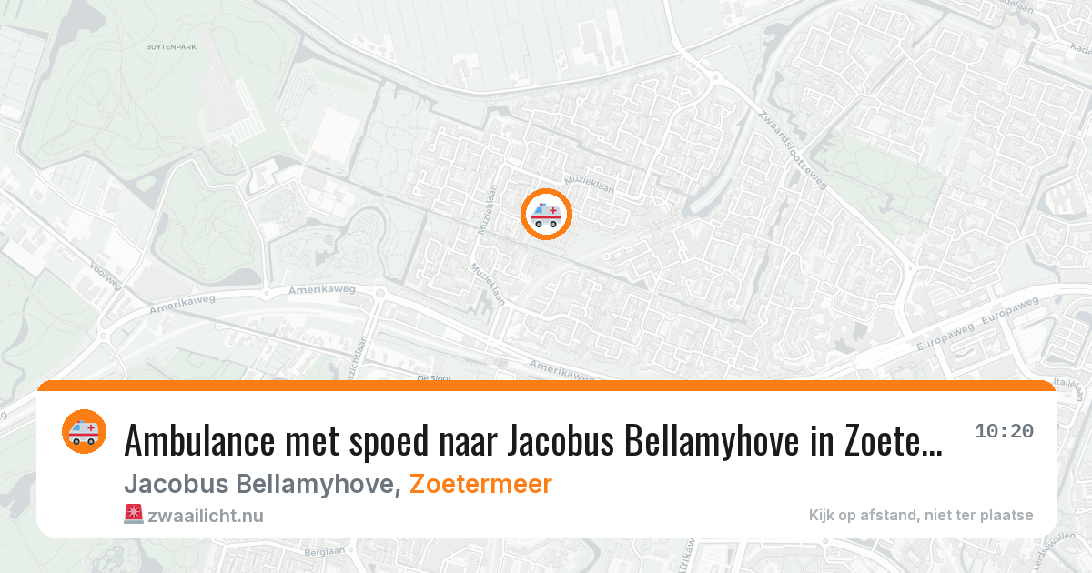 Ambulance met spoed naar Jacobus Bellamyhove in Zoetermeer — 26 jan 2026
