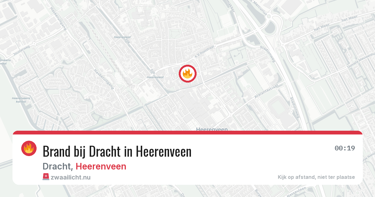 Brand bij Dracht in Heerenveen — 29 apr 2026