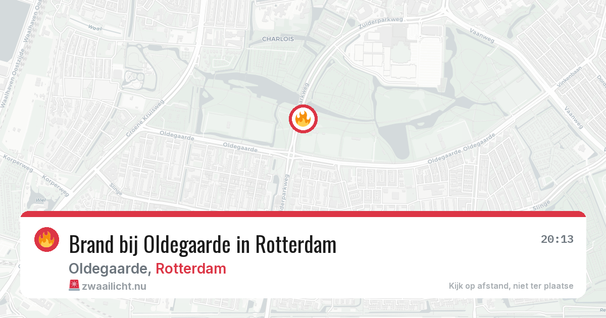 Brand bij Oldegaarde in Rotterdam — 12 jul 2026