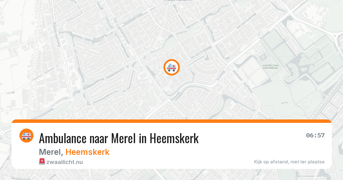 Ambulance naar Merel in Heemskerk — 21 apr 2026