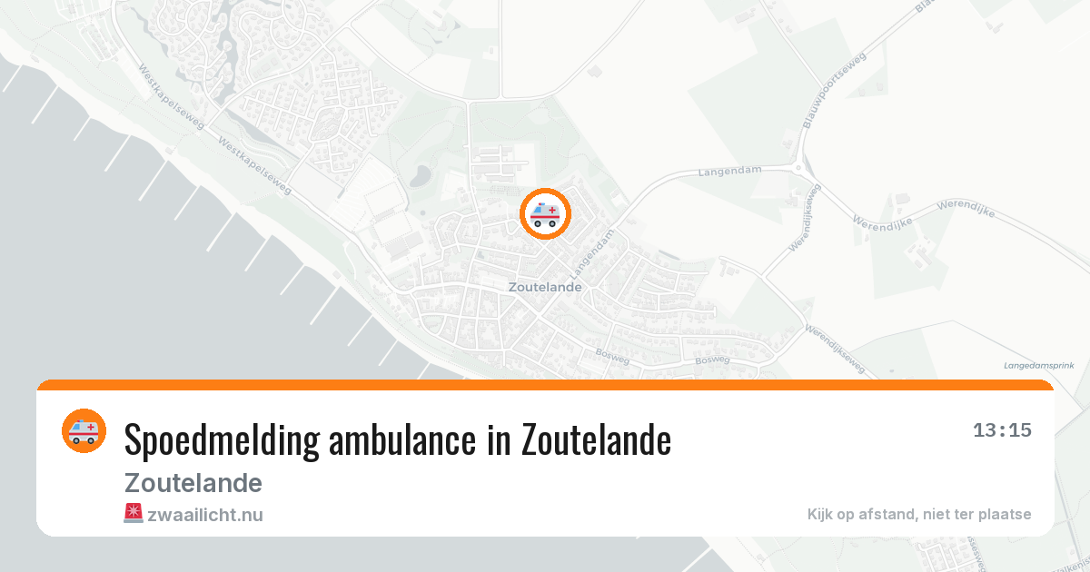 Spoedmelding ambulance in Zoutelande — 12 jul 2026