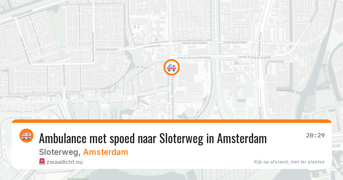 Ambulance met spoed naar Sloterweg in Amsterdam — 20 mei 2026